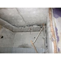 Демонтаж потолка санузла железобетон до 5 см