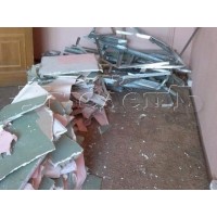 Демонтаж перегородки из гипсокартона гипсолита