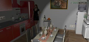 Кухня 3D вид проекта